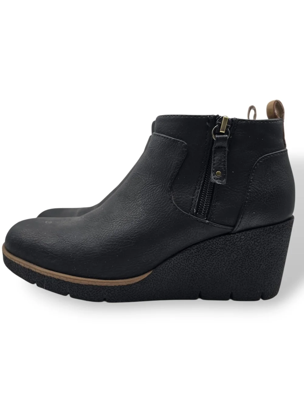 Dr. Scholl's Women's Bianca Black Wedge Ankle Booties, Womens 6
